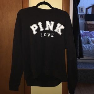 Black Victoria's Secret PINK crew neck sweatshirt